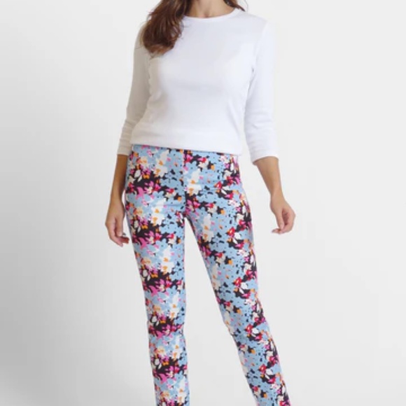 Peace of Cloth Floral Stretch Pants – Multicolor – Size 10 - Picture 1 of 6